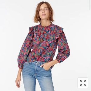 Jcrew flutter sleeve top